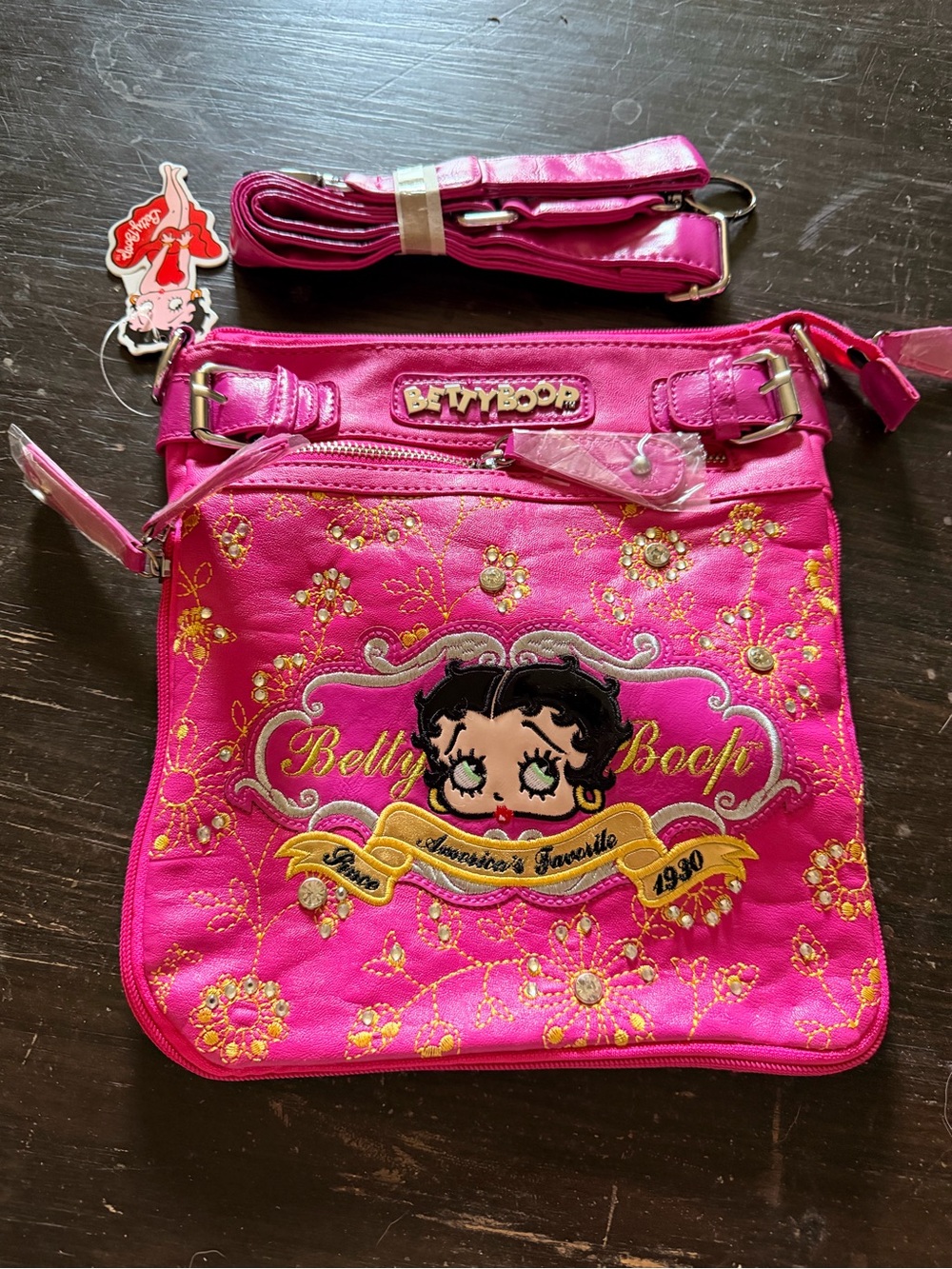 Betty Boop Pink Crossbody Bag